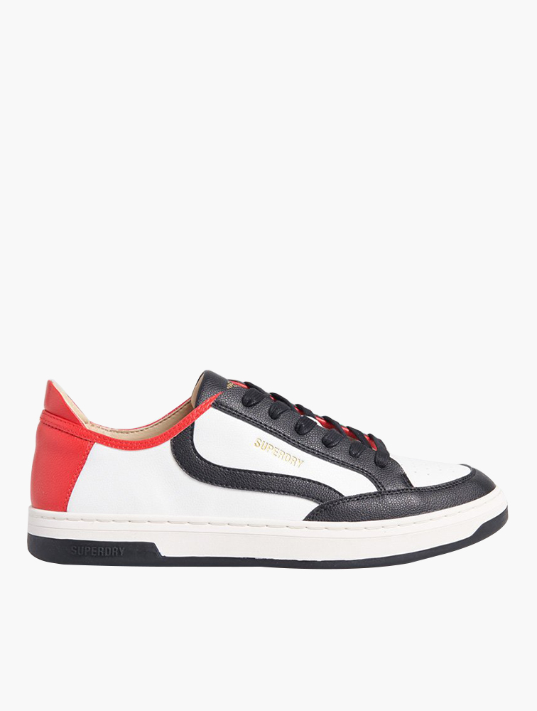 MyRunway | Shop Superdry White & Black & Red Vegan Basket Low